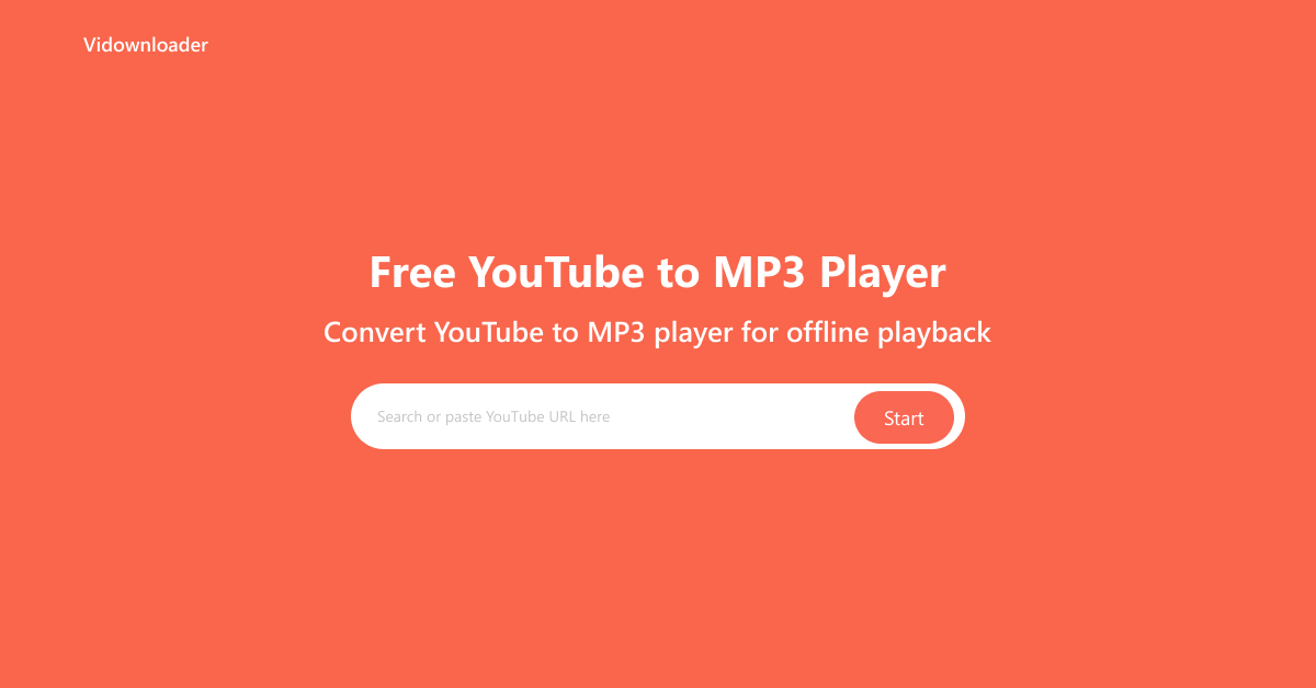 [Easy & Free] Convert YouTube to MP3 Player - Vidownloader